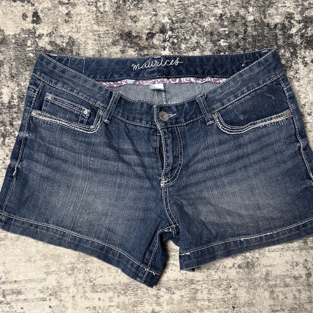 Maurices Dark Blue Jean Shorts